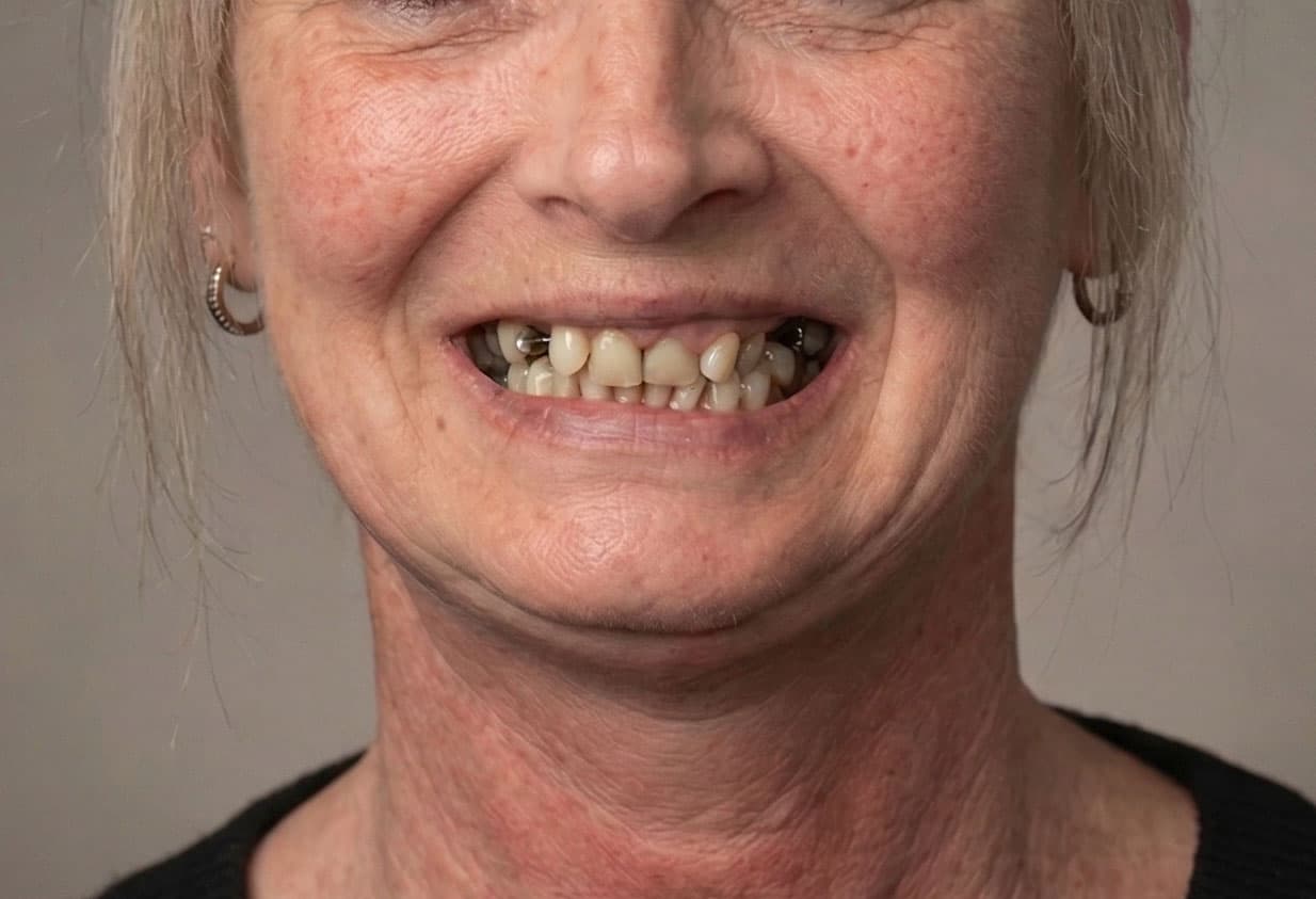 Patient smile before